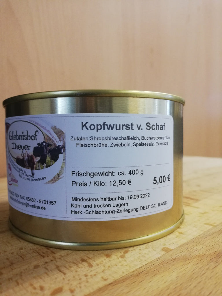 Kopfwurst vom Schaf