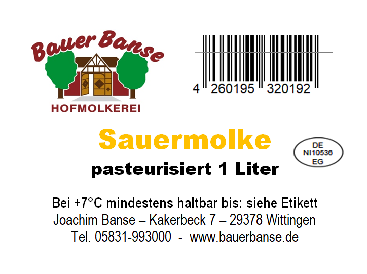 Molke in Flaschen