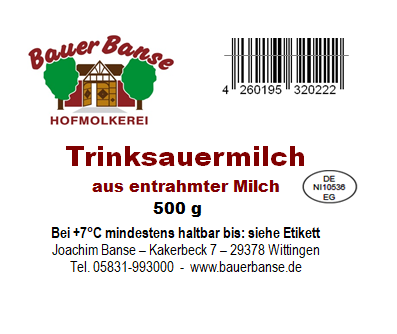 Trinksauermilch in Becher